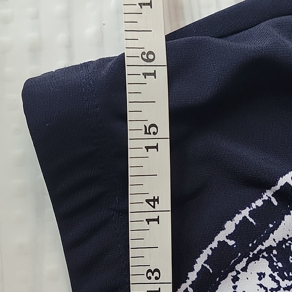 VENUS Black and Navy  Ornate Midi Skirt Womens Size L - Picture 6 of 7